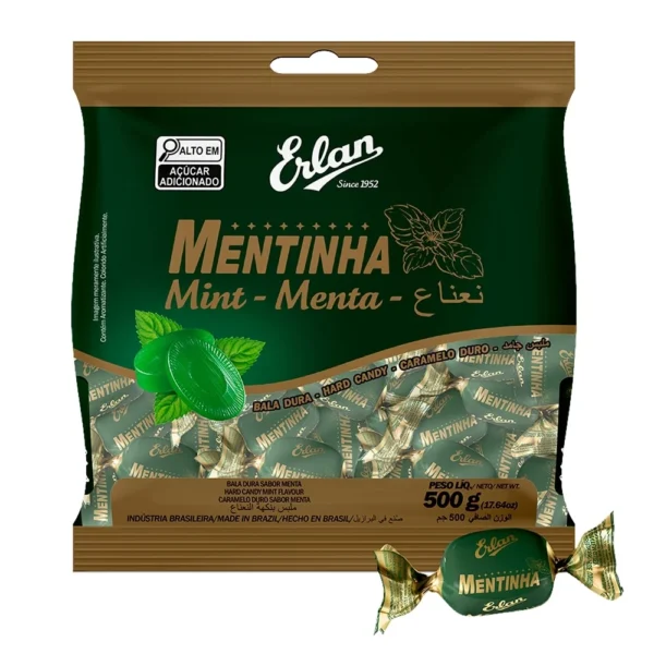 BALA ERLAN 500GR DURA MENTINHA