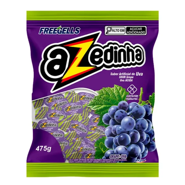 BALA FREEG. AZEDINHA 475GR UVA