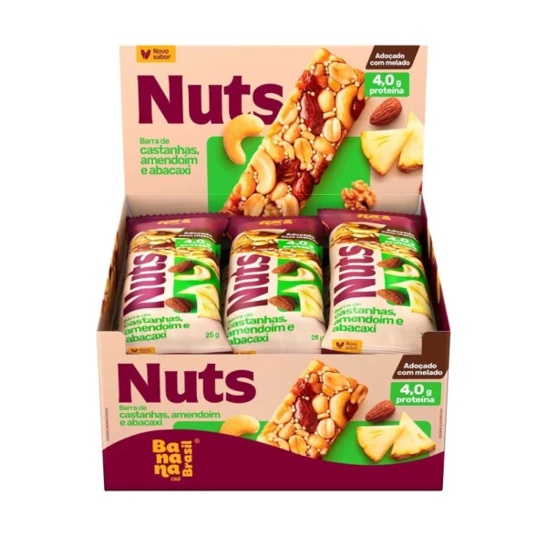 BARRA NUTS-BAR 25GR CASTANHA/ABACAXI