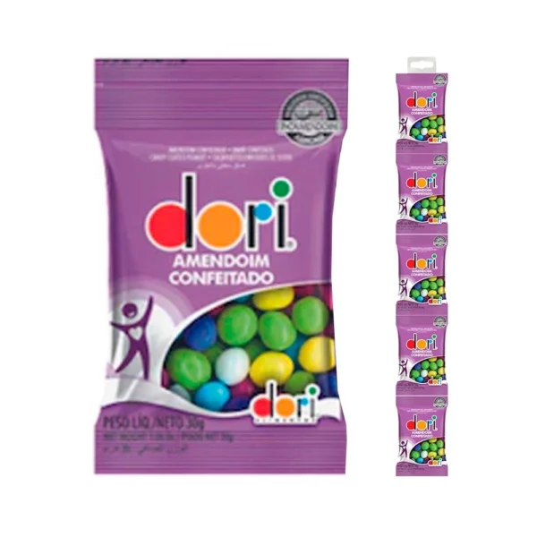 CARTELA AMENDOIM DORI C/5 CONFEITADO