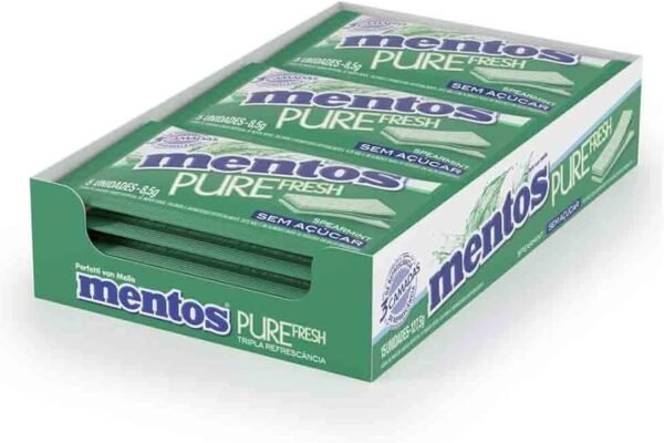 CHICLE MENTOS PURE SPEARMINT 3L C/15