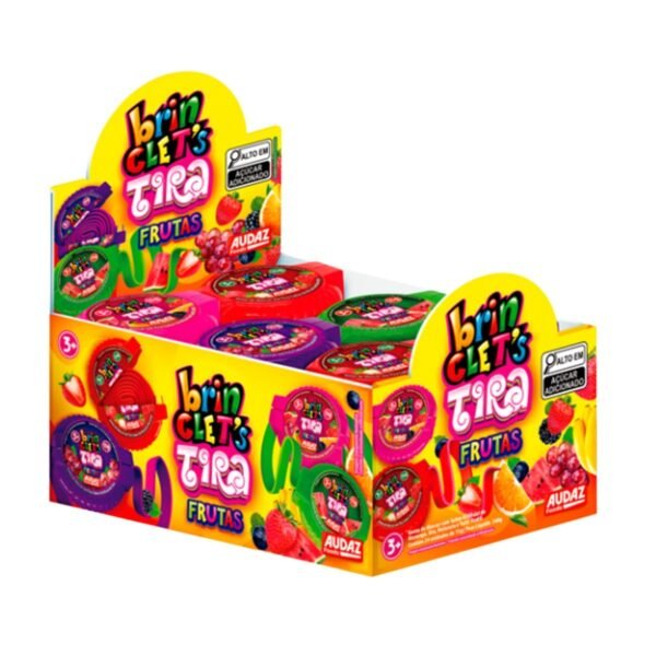 CHICLE TIRA BRINCLETS DP/24 FRUTAS