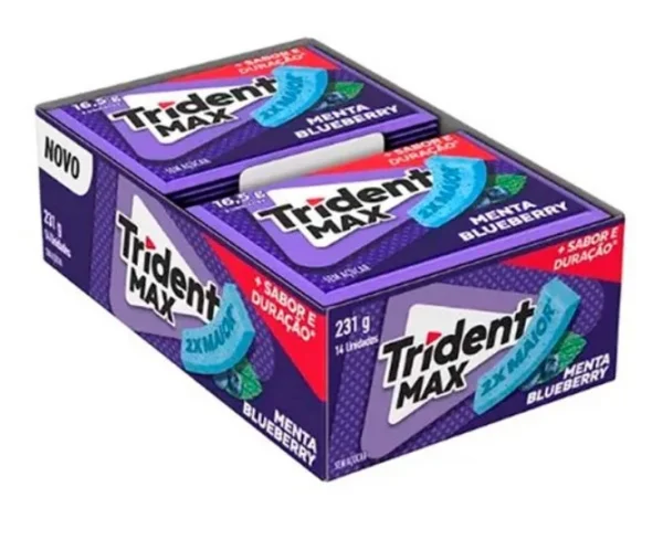 CHICLE TRIDENT MAX C/14X16.5G MENTA BLUE