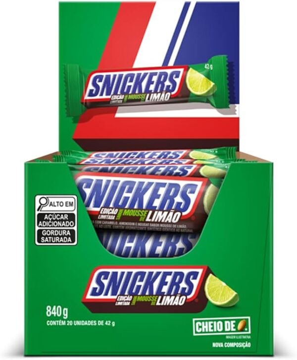 CHOC. SNICKERS LIMAO 42GR DISPLAY C/20
