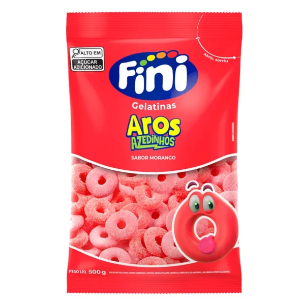 GELATINA FINI 500GR AROS DE MORANGO