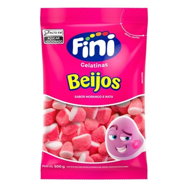 GELATINA FINI 500GR BEIJO MORANGO