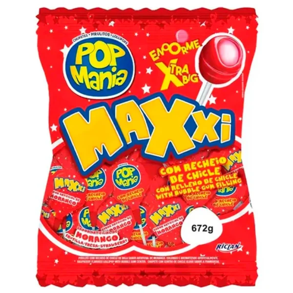 PIRULITO POP MANIA MAXXI C/24 MORANG
