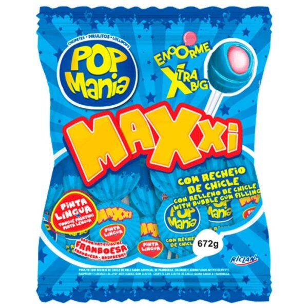 PIRULITO POP MANIA MAXXI C/24 BLUE PINT