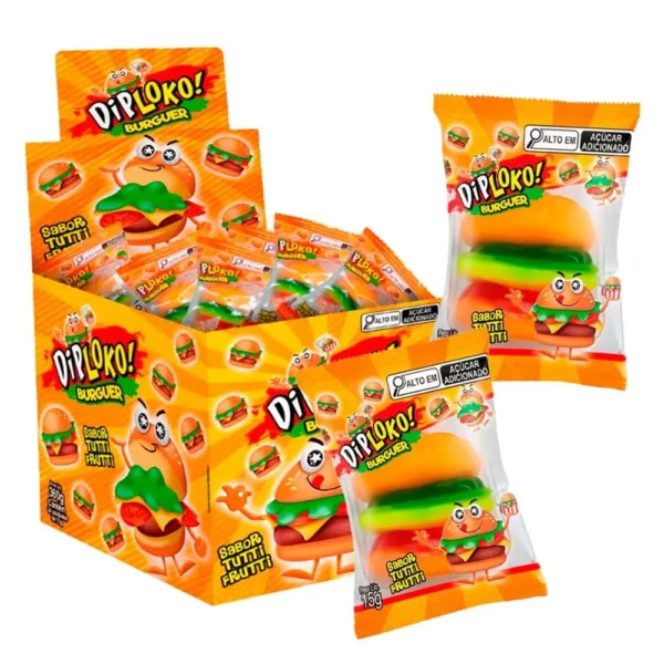 BALA GELATINA DIPLOKO BIG BURGUER DP/6