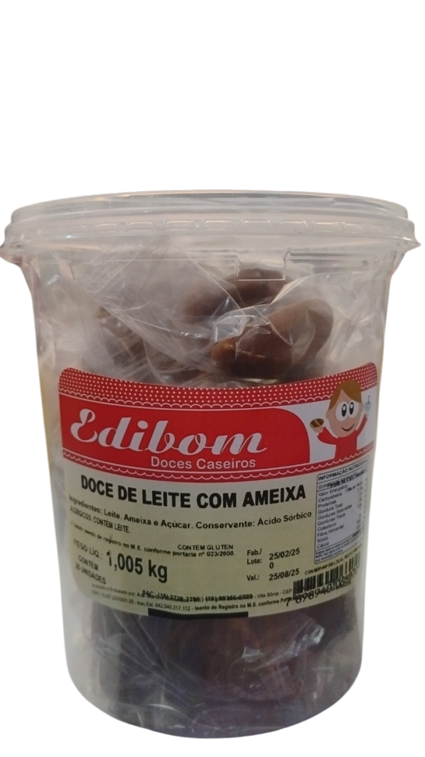 DOCE DE LEITE C/AMEIXA EDIBOM POTE C/20
